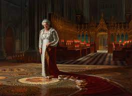 In most other portraits they're wearing whatever passed for the fashionable headwear of the era. The Coronation Theatre Ralph Heimans