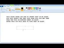 Maybe you would like to learn more about one of these? How To Insert Text In Ms Paint Youtube