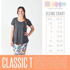 Lularoe Classic T Sizing Chart Lularoe Abi Cuckovich