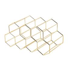 Check spelling or type a new query. Bartender Hexagonal Wine Rack 9 Bottle Gold Bunnings Australia