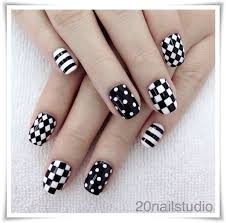The most common nail art designs material is polymer. 50 Classic Black And White Nail Art Designs