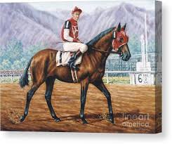 Seabiscuit at Santa Anita Canvas Print by Thomas Allen Pauly - Fine Art  America