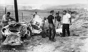 James dean's fatal car accident. The Crash James Dean Car James Dean Death James Dean Car Crash