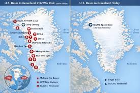 America used to have loads of bases on Greenland- and has absolute liberty  to build them all again and more under the 1951 Greenland Defence Agreement  that is valid as long as