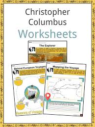 christopher columbus worksheets facts information for kids