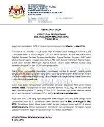 Showing all works by author. Kpm Kenyataan Media Keputusan Peperiksaan Sijil Pelajaran Malaysia Spm Tahun 2018