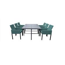 Beton céllulaire tunisie, ben arous. Salon De Jardin Dining Ensemble 7 Pieces Bleu Agave Salon De Jardin Table Et Chaises Salon De Jardin Mobilier De Jardin Jardin Exterieur