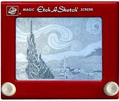 Starry Night Etch A Sketch Art Etch A Sketch Childhood