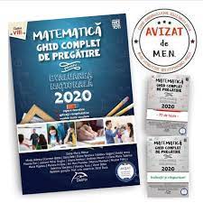 Limba de instruire (sesiunea de bază, bac, 2018). Matematica Ghid Complet De Pregatire Pentru Evaluarea Nationala 2020 Editura Delfin