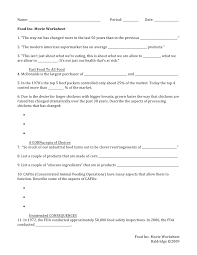 We have a dream about these food inc worksheet answer key photos gallery can be a guide for you, deliver you more references and also present you bright day. Food Incmoviewkst