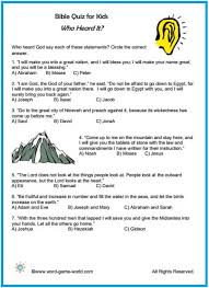Challenge them to a trivia party! Fun Bible Quiz For Kids