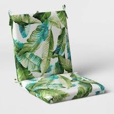 Vacation Tropical Outdoor Chair Cushion Duraseason Fabric Green Threshold In 2020 Tropical Outdoor Chairs Outdoor Chair Cushions Outdoor Chairs