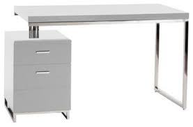 Check spelling or type a new query. White Lacquer Chromed 47 Executive Office Desk With Drawers Contemporary Desks And Hutches By Office Furniture More Houzz