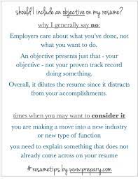Should I Include An Objective On My Resume Is An Objective Necessary The Prepary