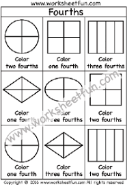 These worksheets ask students to color in parts of shapes to match a given basic fraction. Fractions Coloring Free Printable Worksheets Worksheetfun