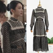 Im told that seo ye ji is a shy person. Seo Ye Ji Stitching Black White Floral Maxi Dress Korean It S Okay To Not Be Okay Printed Long Dress Shopee Malaysia