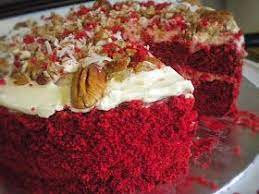 This red velvet cake is one of the most mesmerizing cakes around. Heart Of Mary Red Velvet Chiffon Cake Mary Berry Red Velvet Cake Chiffon Cake Dessert Cake Recipes