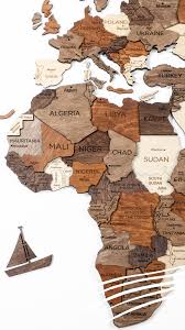 3d Multilayered World Map Multicolored Wood Art Art World Wooden Map