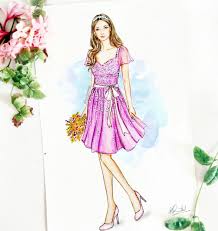 Weddingday Bridesmaids Bestfriend Maidofhonor Bridesmaidress Fashion Illustration Dresses Fashion Drawing Dresses Fashion Illustration Sketches Dresses