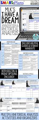 Digital I Have A Dream Speech Rhetorical Analysis Activity For Distance Learning Rhetorical Analysis Rhetoric I Have A Dream Speech