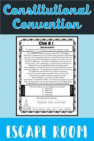 Constitutional Convention Escape Room Great Compromise U S Constitution Social Studies Middle School Social Studies Activities Upper Elementary Activities