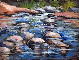 Youtube Live Lesson River Rocks Acrylic Painting Lessons For Beginners To Advanced Artists Painted River Rocks River Rock Watercolor River
