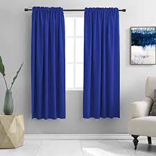 Maybe you would like to learn more about one of these? Amazon Com Donren Cobalt Blue Curtains Blackout Curtains 63 Inch Curtains Thermal Insulated Rod Pocket Curtain Panels For Living Room 2 Panels Home Kitchen