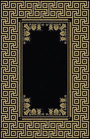 Black And Gold Border Black Gold Carpet With Greek Border 92 5 X 60 5 Glass Mosaic Carpet In Sicis 5 8 Glass Tile This Custom Mosa Mosaic Glass Black And Gold Bathroom Mosaic