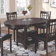 Coaster Lavon Dining Table With Storage In Espresso Walmart Com Dining Table With Storage Oval Table Dining Rectangular Dining Table