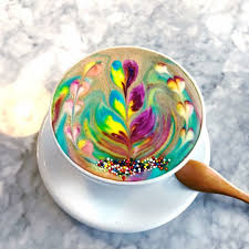 Wow The Colors Of The Rainbows Latte Art Latte Art Coffee Art Coffee Artwork