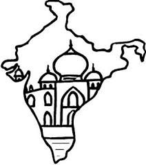 Map Of India Coloring Page Super Coloring India Map India Crafts India Flag