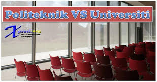 Politeknik merupakan salah satu jenis perguruan tinggi di indonesia yang dalam secara umum, perbandingan teori dan praktik dalam lingkup pendidikan di politeknik sekitar 30% : Mana Yang Terbaik Pilih Politeknik Vs Universiti