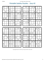 Print the solutions as well or find them online (also to save paper). Free Printable Sudoku Puzzles Easy 2 Pdf