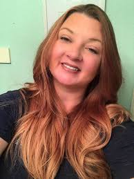 Rose gold hair with mocha violet root