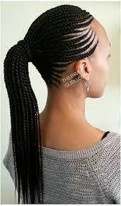 Pin By Sabrina Romone On Crazy Hair Feed In Braids Hairstyles Feed In Braids Ponytail African Hair Braiding Styles
