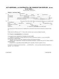 Contract de imprumut de folosinta auto. Act Aditional La Contractul De Comodat