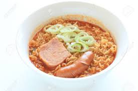 Maruchan ramen noodle soup lime chili shrimp flavor. Korean Food Luncheon Meat And Sauce On Chili Ramen Noodles Stock Photo Picture And Royalty Free Image Image 108860385