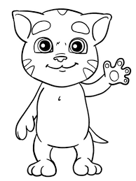 Color wonder mess free prehistoric pals dinosaur coloring pages & markers. The Cutest Baby Talking Tom Coloring Page Free Printable Coloring Pages For Kids