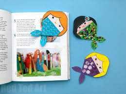 Mermaid coloring pages ariel is easy and the references are many. Mermaid Corner Bookmark Design Red Ted Art Make Crafting With Kids Easy Fun
