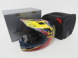 Details About New Fox Rampage Pro Carbon Dh Bicycle Helmet Size L 59 60cm Mips Blue Yellow