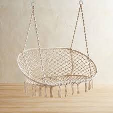 The Easy Living Leisure Of A Hammock Meets The Freewheeling Fun Of A Swing In Our Handcrafted Extra Larg Macrame Hanging Chair Macrame Chairs Diy Hammock Chair