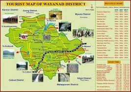 Kerala road route map ‚ kerala, india. Wayanad Tourism Map Tourist Places In Wayanad Tourist Attractions In Wayanadu In And Around Wayanadu South India Tourism