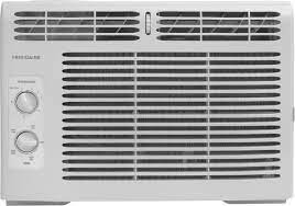 If power is lost, auto restart lets the unit turn back on and maintain the same settings you had previously set. Frigidaire Ffra0511r1 5 000 Btu Window Air Conditioner With 11 1 Eer R 410a Refrigerant 1 1 Pts Hr Dehumidification 150 Sq Ft Cooling Area 2 Fan Speeds And Mechanical Controls