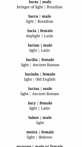 Names Meaning Light Character Names Names For Characters Writing A Book
