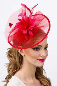 Isla Fascinator Red Fascinator Hats Diy Fascinator Headband Wedding Hats