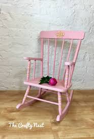 Every Little Princess Deserves Her Own Special Throne Or Rocking Chair Blush Pink And Gold Chil Kids Rocking Chair Pink Rocking Chair Painted Rocking Chairs