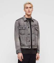 Allsaints Bohmer Denim Jacket Grey Denim Jacket Men S Coats And Jackets Jackets