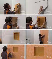 #diycrew #hrvdiy #renovisionyour shower can look professional with a built in shelf. How To Build A Shower Niche