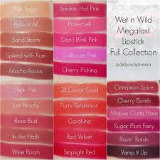 Hi~ another malaysia's drugstore makeup haul and review. Swatches Of All 26 Shades Of The Wet N Wild Megalast Lipsticks Wet N Wild Lipstick Wet N Wild Lipstick Swatches Wet Wild Lipstick