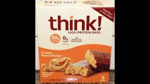 Think High Protein Bars Creamy Peanut Butter Review Youtube